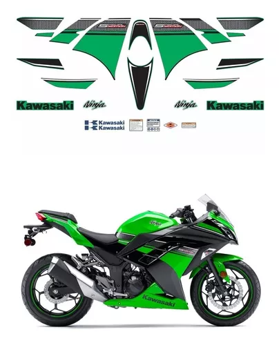 Kit Adesivos Kawasaki Ninja 300 2023 Branco Cód.2