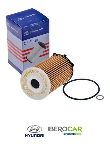 Imagen 2 de 6 de Filtro De Aceite Original Hyundai Azera 3.0 Mpi 2011-2020