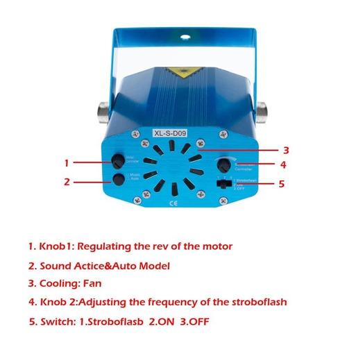 Imagen 3 de 7 de Mini Proyector Laser Led Audio Rítmico Envio Gratis