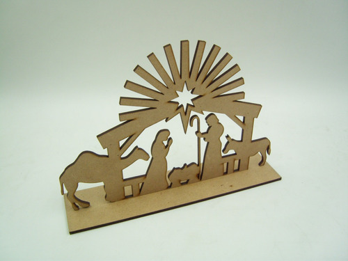 Imagen 1 de 3 de Nacimientos Decorativos Para Arbol Navideño Mdf 10 Piezas