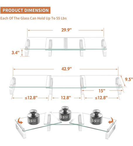 Soporte Para Monitor Doble, Soporte Para Monitor De Computad