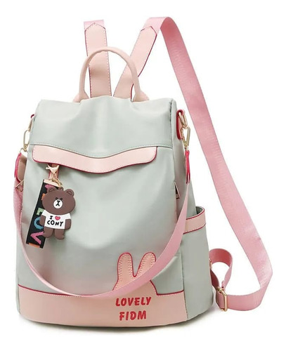 Morral Mochila Kawaii Coreano Antirrobo Impermeable Mujer