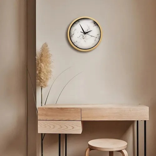 Imagen 2 de 10 de Reloj Pared Grande Moderno Marmol Minimalista Relojes