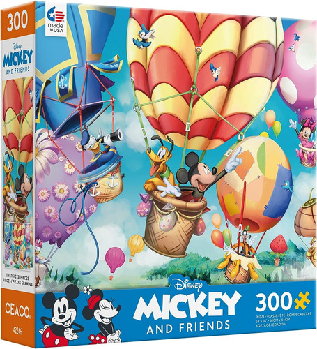 Rompecabezas Relajante Disney Globos 300 Piezas Mickey Mimi