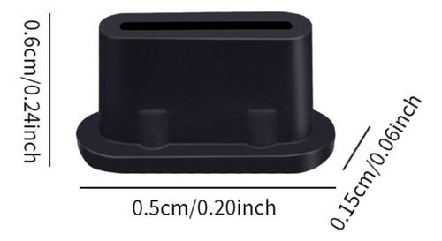 5 X 10 Tapones Antipolvo Usb C Tipo C, Protectores De Negro