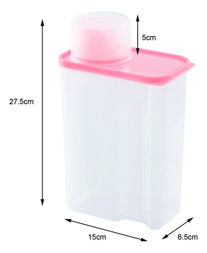 Washing Powder Container, Laundry Powder Storage 3l Pink