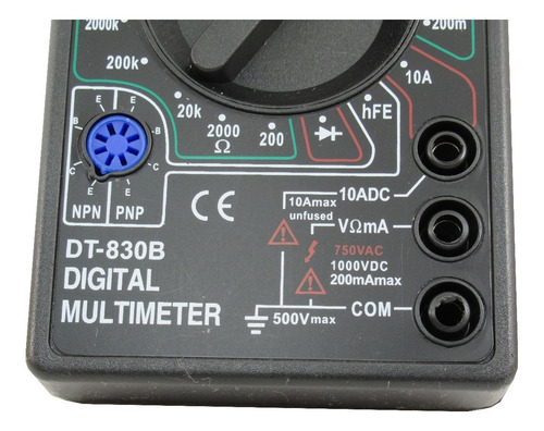 Multimetro Digital Dt830b Compacto Con Pila Incluida