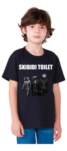 Remera Niños Unisex 100% Algodón Skibidi Toilet 5