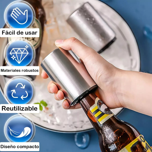 6 Piezas De Acero Inoxidable Magnético Push Beer Opener