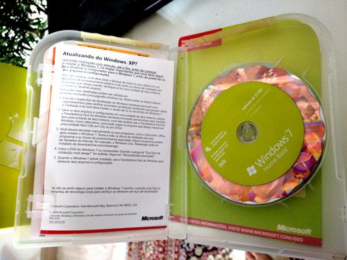 Kit 6 Dvds Microsoft Windows 7 Home 32 Bits Caixa Com Serial