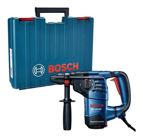 Imagen 3 de 3 de Rotomartillo electroneumático Bosch Professional GBH 3-28 DRE azul con 800W de potencia 220V