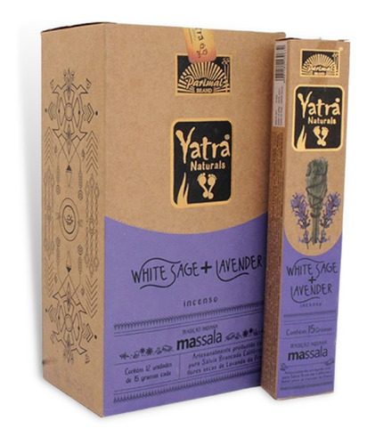 Incienso Natural Yatra Salvia Blanca + Lavanda - Parimal