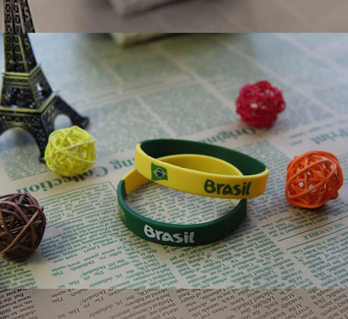 Pulseras Silicona Mundial Futbol  Brasil Rusia 2018