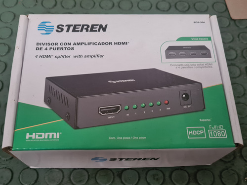 Divisor Con Amplificador Hdmi 4 Puertos