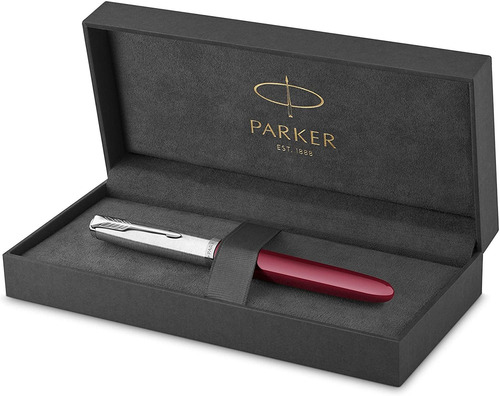 Pluma Estilografica Parker 51 | Barril Color Burdeos Con ...