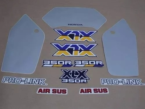 Kit Adesivos Honda Xlx 350 1990 Azul - Lb00327