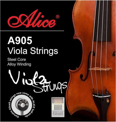 Juego De Cuerdas Alice A905 Viola Original