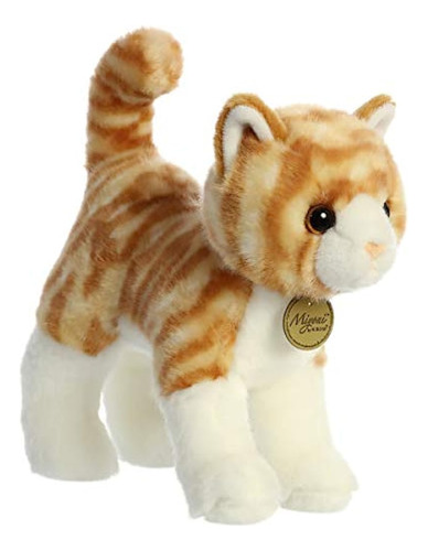 Peluche De Gato Tabby Color Naranja Mide 10.0 in