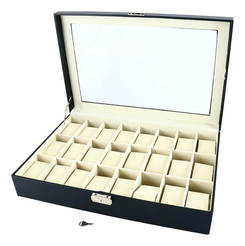 ~? Homend 24 Ranura Pu Leather Watch Box / Watch Case / Jewe