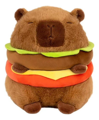 Peluche Capibara Hamburguesa Felpa Carpincho Capiburger