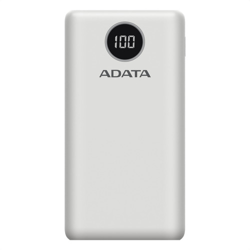 Power Bank 20000mah Carga Rápida Qc/pd Adata P20000qcd Blanc