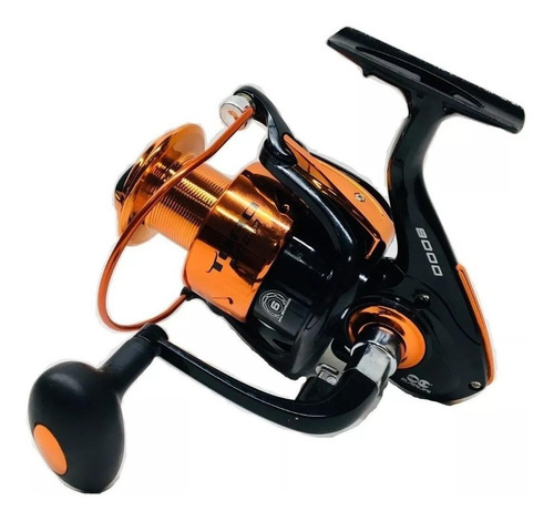 Imagem 3 de 3 de Carretel molinete Maruri Toro 6000 6BB direito/esquerdo color laranja/preto