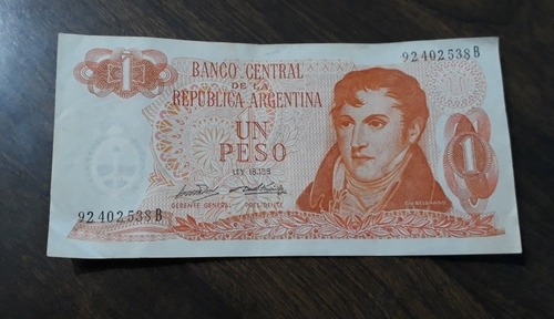 Bottero N 2305, Billete Argentina 1 Peso.  Usado!!