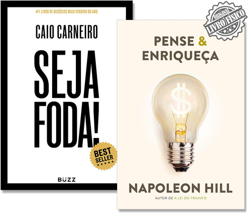 Kit Seja Foda + Pense E Enriqueça - Barato Envio Rápido