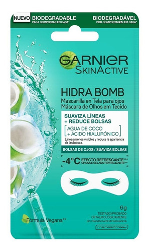 Mascarilla Para Ojos Garnier Hydra Bomb Ácido Hialurónico 6g