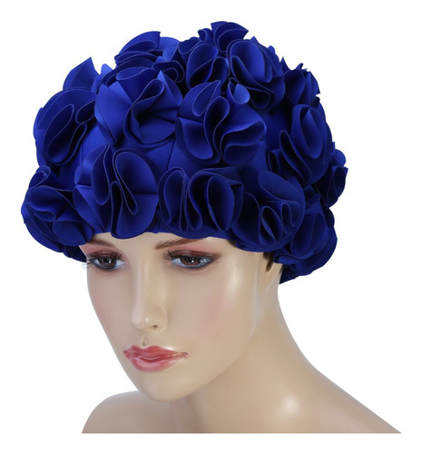 Sombrero De Natacion Para Mujer, Diseno De Petalos Florales,