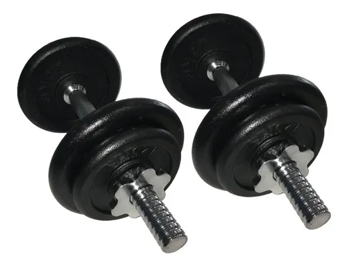 Mancuernas 10 kilos x2 Pesas Rubber Dumbbell