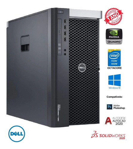 Dell Precision T7600 Intel Octacore Ssd 920gb Nvidia Quadro