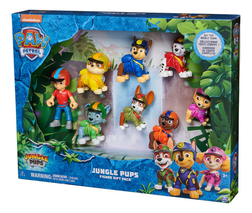 Paw Patrol Spin Master Jungle Pups, Set Con 8 Figuras