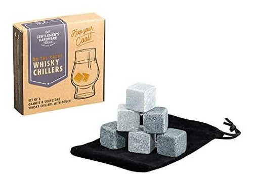 Gentlemen's Hardware Whisky Stones Chillers Gift Set, 6-piec