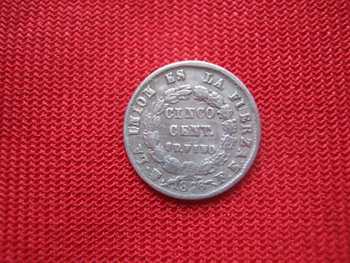 Bolivia 5 Centavos 1876 Plata