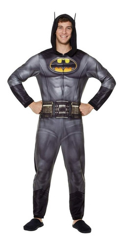 Pijama Disfraz Suavecito Batman Tipo Mameluco Adulto Dc Comi