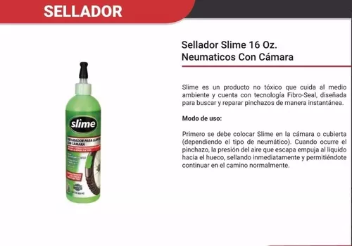Sellador Para Llantas Cubiertas Sin Slime 16oz Moto