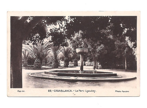 Antigua Postal Casablanca Marruecos Año 1939 Le Parc 531