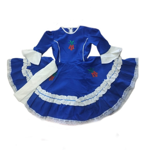 Vestido De Niña Huasa (bandera Chilena)