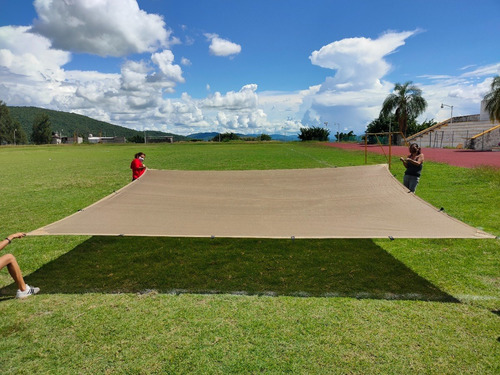 Malla Sombra 6x3.5 Beige Reforzada Clásica + Rollo De Piola