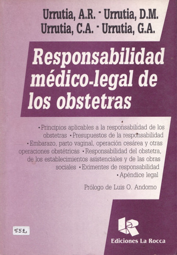 1995- Responsabilidad Médico- Legal De Los Obs...urrutia