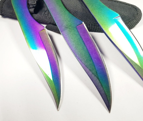 Cuchillo Combo 3 Kunai Tornasol Cuchillo Lanzar Tatami Ag78