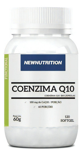 Suplemento em cápsula NewNutrition  Coenzima Q10 coenzimas Coenzima Q10