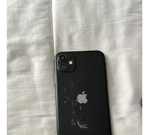 iPhone 11 128 Gb Negro Fisura Parte Superior Cámara Y Tapa