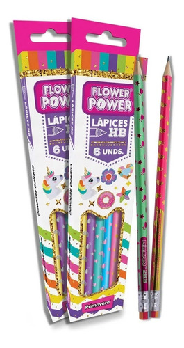 Lapiz X 6 Und Primavera Flower Power