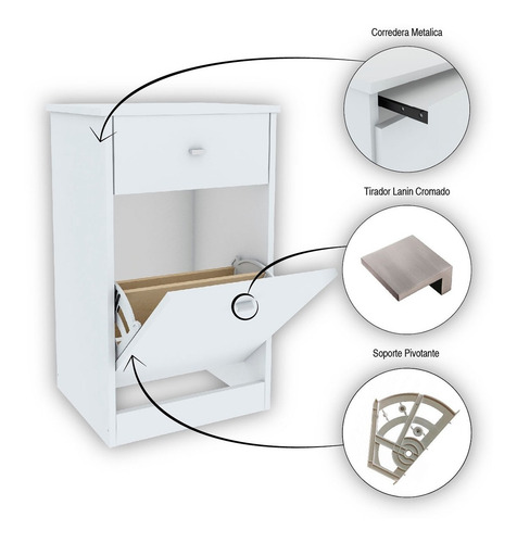 Mesa De Luz Cajon + Zapatero Botinero