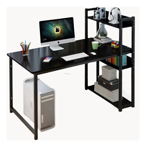 Escritorio Desk-4 Home Office Moderno Minimalista Economico Negro