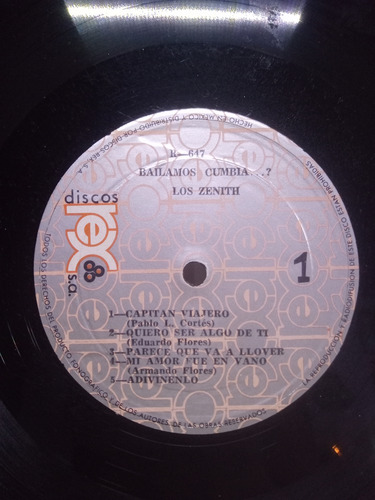 Lp Los Zenith Bailamos Cumbia? Discos Rex 1975 A 33 Rpm (Usado)