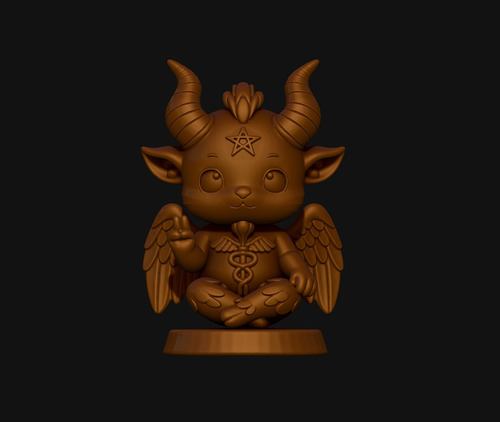 Archivo Stl Figurilla Baphomet Chibi Cute Para Impresión 3d