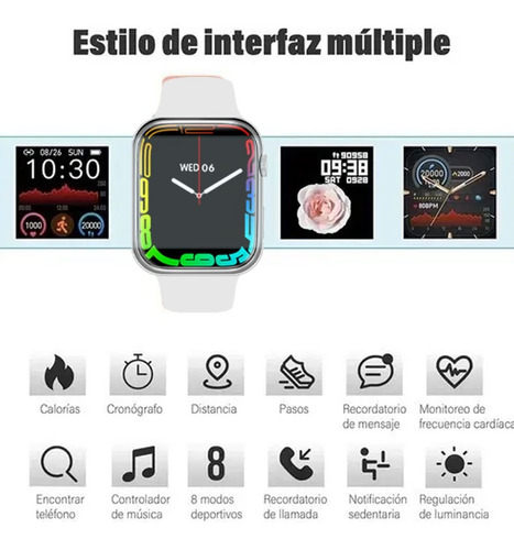 Imagen 6 de 7 de Reloj Inteligentes Dama Hombre Deportes S8 Versión Mejorada